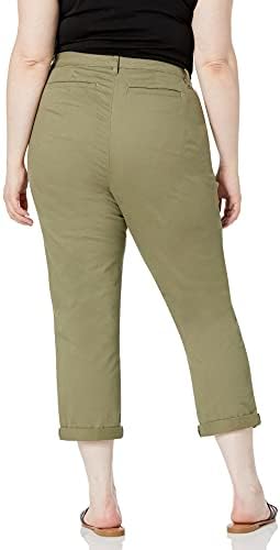 Amazon Essentials Women's Mid-Rise Slim-Fit Stretch Cropped Capri Pants (Available in Plus Size)