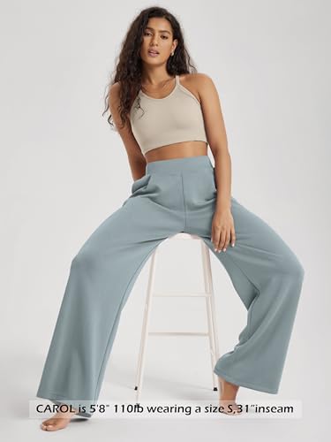 ODODOS Modal Soft Wide Leg Pants for Women High Waist Casual Relaxed Pants with Pockets-27/29"/ 31" Inseam