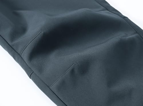 BASUDAM Men's Work Pants Softshell Winter Fleece Lined Insulated Outdoor