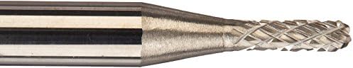 Drill America SC-11 Carbide Burr/Rotary File Cylindrical Radius-End Double Cut for Die Grinder 1/8" Dia. x 1/2" Cut Length with 1/4" Shank and 2" Overall Length, DUL Series
