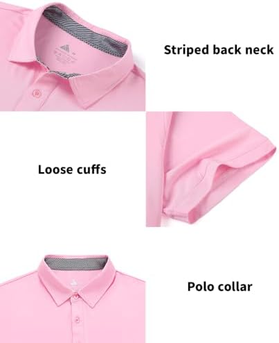 ZITY 3 Pack Mens Golf Polo Shirts Short Sleeve Business Casual T-Shirts