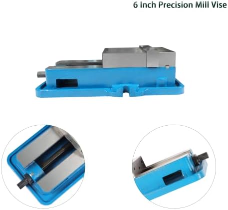 6 Inch Mill Vise without Base, Milling Machine Vise, Fit for CNC, Machining Centers