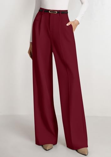 PRETTYGARDEN Women's Tailored Wide Leg Work Dress Pants
