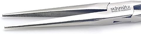 Needle Nose Pliers 8'' - schmitz 4911HS22 - straight, very long and strong, smooth jaws - ESD Dissipative - Hightech tool for professionals - Made in Germany - Solingen