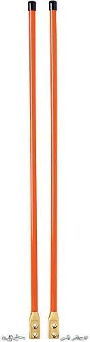 Buyers Products 1308105 Fluorescent Nylon Orange Bumper Guide Kit, 3/4" Diameter Sight Rods, 28″ Pair, Bolt-On, High-Visibility Plow & Bumper Markers for Pickup Trucks, Road Safety & Snow Plow Guides