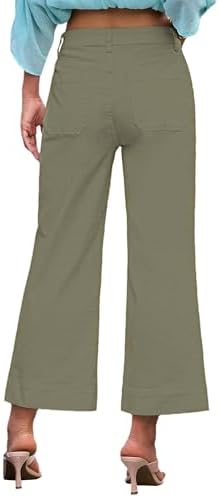 Wide Leg Jeans for Women Trendy High Waisted Flare Jeans Cropped Pants Stretchy Baggy
