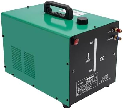 TIG Welding Water Cooler,18L Welder Torch Water Cooling System,110V 370W Welder Torch Water Cooler,7L-9L/min Rated Water Flow with Flow Alarm (18L)