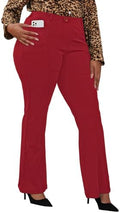 DGD Wrinkle-Free Stretch Dress Pants Plus Size for Women Pull-on Pant Ease into Comfort Office Pant