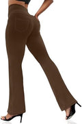 VOOVEEYA Women's Bootcut Leggings - Bootleg Yoga Pants Flare with 4 Pockets