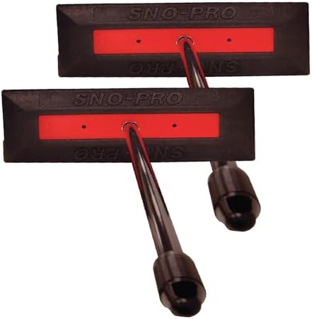 SNOBRUM SNO Pro, 48 Inch Handle - Professional Grade Vehicle Snow Broom and Snow Remover for Cars and Trucks - Made in The USA, Push-Broom Design - Non-Scratch Automotive Snow Removal - 2 Pack