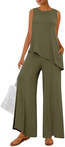 PRETTYGARDEN Women's Summer 2 Piece Matching Lounge Sets