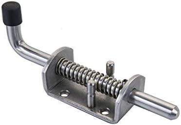2 Pack Heavy Duty Stainless Steel Spring Loaded Latch Faster Locking Bolt Lock for Door Shed Gate or Tailgate Trailer Garage