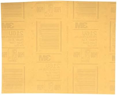3M Gold Abrasive Sheet 216U, 02537, P600 Grade, 9 in x 11 in, 50 Sheets