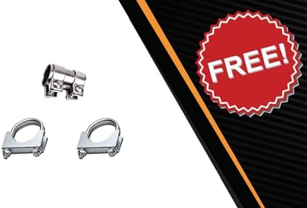 Northeastern Exhaust | Stainless Steel Resonator Muffler Exhaust Ssytem Kit Compatible for Chrysler PT Cruiser 2001-2010 2.4L | Free Clamps and Sleeve Included | Automotive Replacement Part