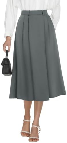 Casly Lamiit A-Line Midi Skirts for Women Business Skirt
