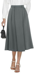 Casly Lamiit A-Line Midi Skirts for Women Business Skirt