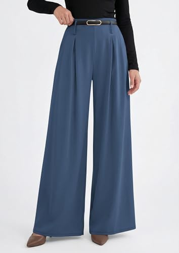 PRETTYGARDEN Womens Wide Leg Dress Pants Flowy Trousers