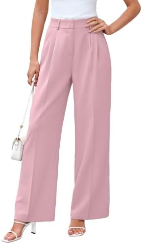 KICZOY Women Casual Wide Leg Dress Pants High Waist Lightweight Flowy Pants