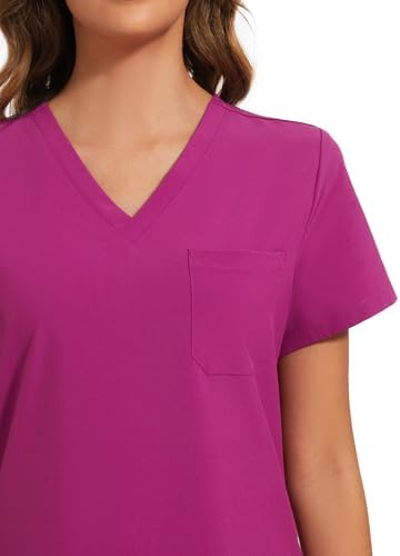 COZYFIT Scrubs for Women Set - Stretch V-Neck & Jogger Pant with 9 Pockets