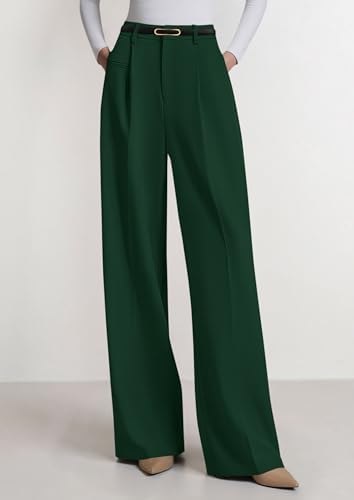 PRETTYGARDEN Women's Tailored Wide Leg Work Dress Pants