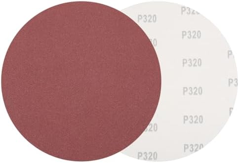 HARFINGTON 8 Pcs 10 Inch Sanding Discs 320 Grit Red Aluminum Oxide