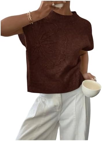SOLY HUX Women's Short Sleeve Business Casual Sweater
