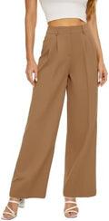 KICZOY Women Casual Wide Leg Dress Pants High Waist Lightweight Flowy Pants