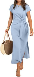 ANRABESS Womens Summer Wrinkle-Free Maxi Dress