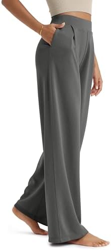 ODODOS Modal Soft Wide Leg Pants for Women High Waist Casual Relaxed Pants with Pockets-27/29"/ 31" Inseam