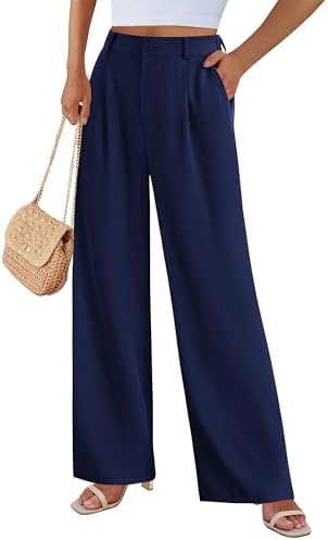 PRETTYGARDEN Women's Flowy Wide Leg Dress Pants