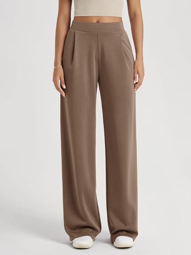 ODODOS Modal Soft Wide Leg Pants for Women High Waist Casual Relaxed Pants with Pockets-27/29"/ 31" Inseam