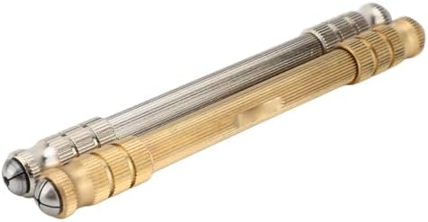 Double Head Pin Vise Hand Drill with Superior Strength, Accommodate Drill Bit Sizes up to 2.5mm, Resistant, Long Service Life, Stable and Precise Chuck, Easily Detachable, Brass