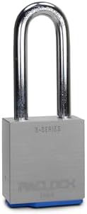 PACLOCK's 3-Series Padlock, UCS, 3/8" Diameter Hard. Stainless Steel Shackle, 2-1/2" Tall, High Performance 6-Pin Cylinder, One Lock Keyed to a Number U-Pick! w/ 2 Keys, Silver