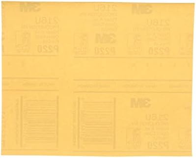 3M Gold Abrasive Sheet, 02544, P220 Grade, 9 in x 11 in