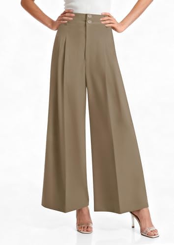 PRETTYGARDEN Women's High Waisted Wide Leg Dress Pants