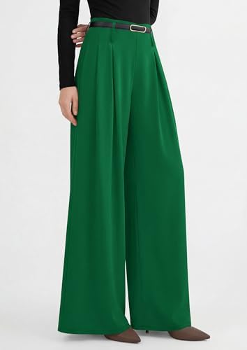 PRETTYGARDEN Womens Wide Leg Dress Pants Flowy Trousers