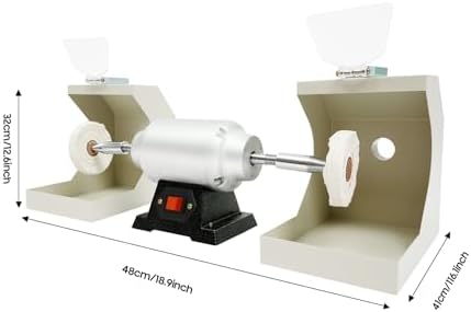 Dental Polishing Machine, 110V 550W Countertop Jewelry Polisher, 3000RPM High Speed Jewelry Laboratory Polishing Machine Equipment, Polishing Grinding Machine for Glass Store, Teeth Clinics