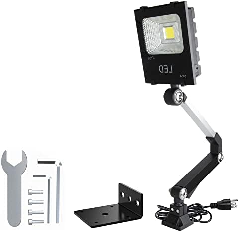 Work Light,Led Work Light, 30w Folding Aluminum Alloy ong Arm Lamp for Lathe Milling Drill Press Industrial Lighting Reading,Cool and Warm Light Available