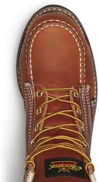 Thorogood American Heritage 6" Steel Safety Moc Toe Work Boot for Men, Durable Leather, Slip-Resistant Outsole, ASTM Rated