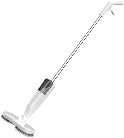 Electric Mop Lightweight Cordless Electric Mop with Water Sprayer, Rechargeable for Hardwood Tile Marble Floors (White)