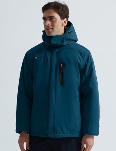 GEMYSE Men's Winter Ski Jacket Waterproof Snow Coat with Detachable Hood