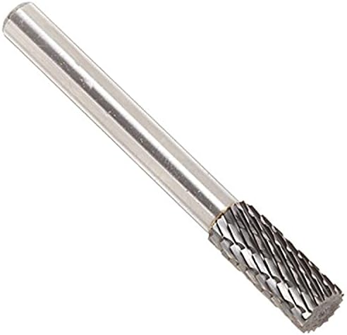 Drill America SA-2A Carbide Burr/Rotary File Cylindrical Double Cut for Die Grinder 5/16" Dia. x 1" Cut Length with 1/4" Shank and 2-3/4" Overall Length, DUL Series