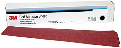 3M Hookit Red Abrasive Sheet, 01177, P320, 2-3/4 in x 16 1/2 in
