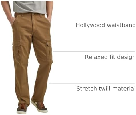 Wrangler Authentics Men's Relaxed Fit Stretch Cargo Pant