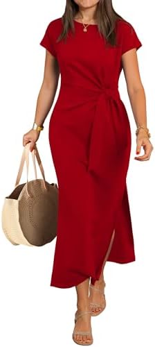 ANRABESS Womens Summer Wrinkle-Free Maxi Dress