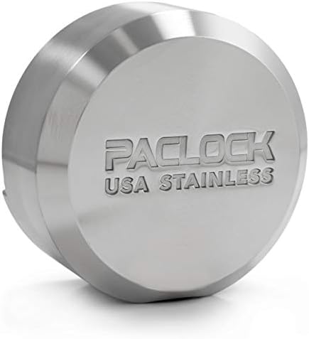 PACLOCK's 8-Series Stepped-Back Puck, Standard Rekeyable (SR), Keyed Different, 304 Stainless Steel