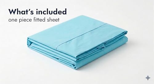 JS Sanders V Berth Boat Sheet 1 Pcs 600 TC Egyptian Cotton, Aqua Blue