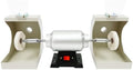 Jewelry Polisher Bench Buffer Polishing & Buffing Machine with Angle-adjustable Glass Baffle & Dust Collector Hood for Jewelry, Silver and Metal Polishing