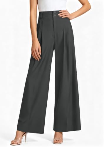 PRETTYGARDEN Women's High Waisted Wide Leg Dress Pants