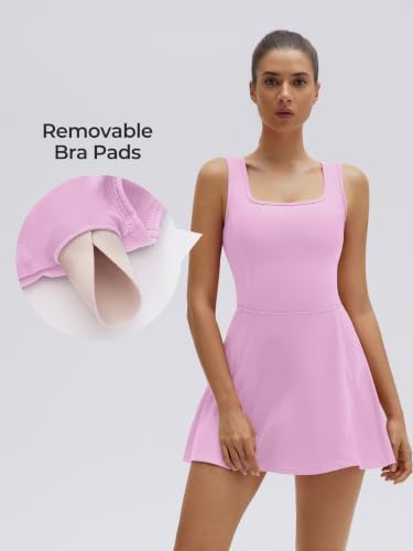 SUUKSESS Tennis Dress with Shorts Underneath Easy Peasy Athletic Dresses